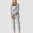 Essential Suit Tapered Light Grey Pinstriped