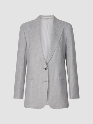 Essential Suit Tapered Light Grey Pinstriped