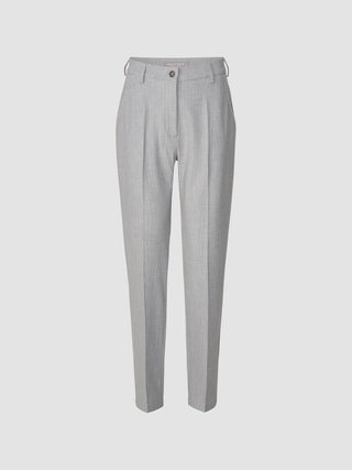 Essential Pants Tapered Light Grey Pinstriped