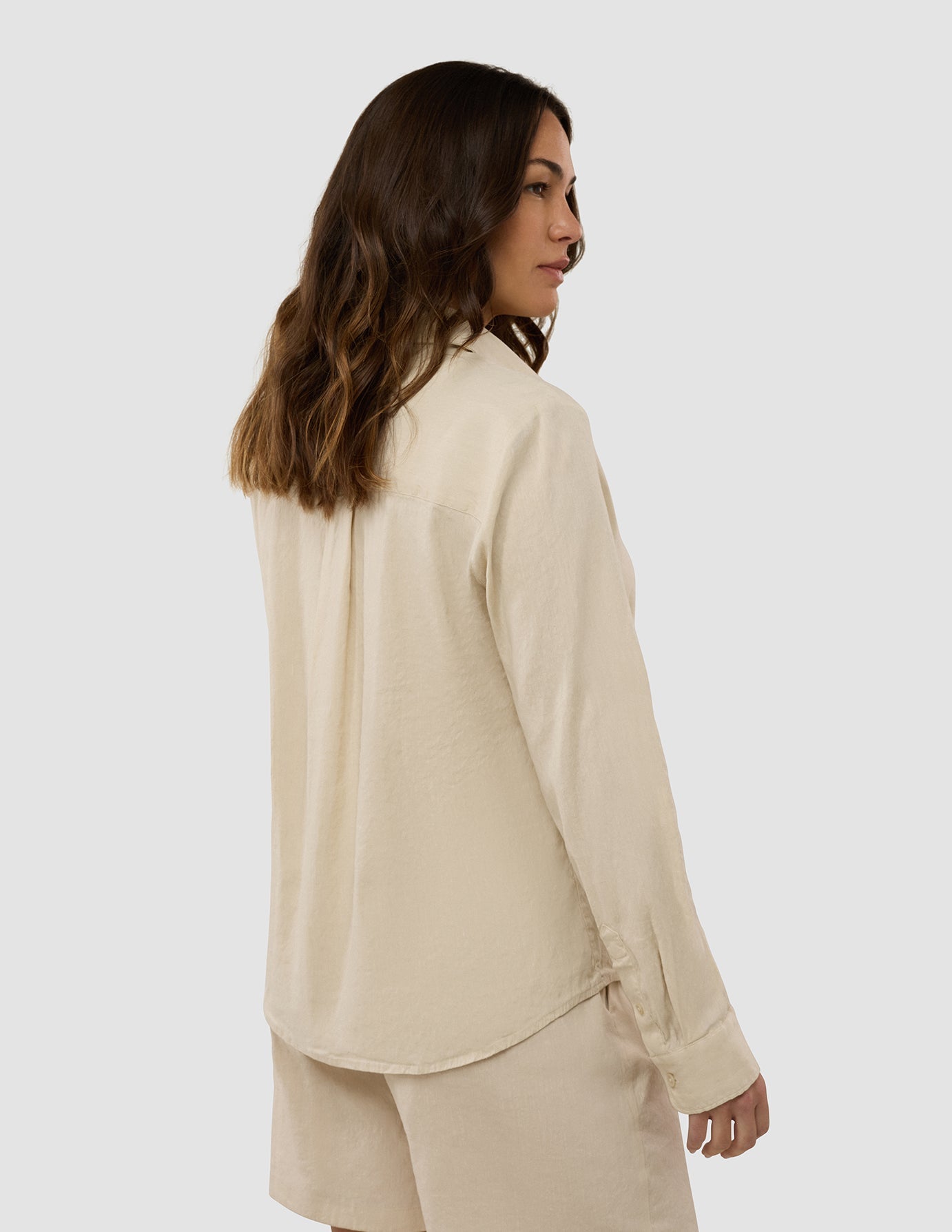 Women's Linen Shirt Sandy Beige