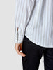 Oversized Long Sleeve Shirt Halo Stripes Latte