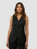 Women's Skye Long Vest Black