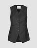 Women's Skye Long Vest Black