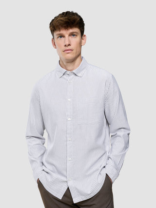 All-Day Oxford Shirt Beige Stripes