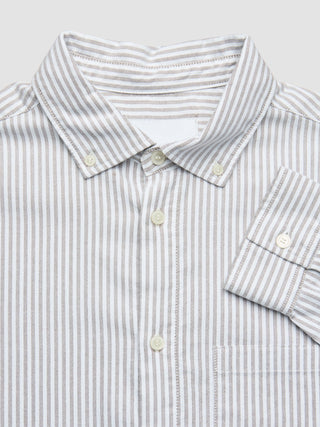 All-Day Oxford Shirt Beige Stripes