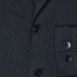 Atelier Overshirt Dark Navy in heavyweight textured dark navy with a notched collar, a chest pocket, and matching buttons.