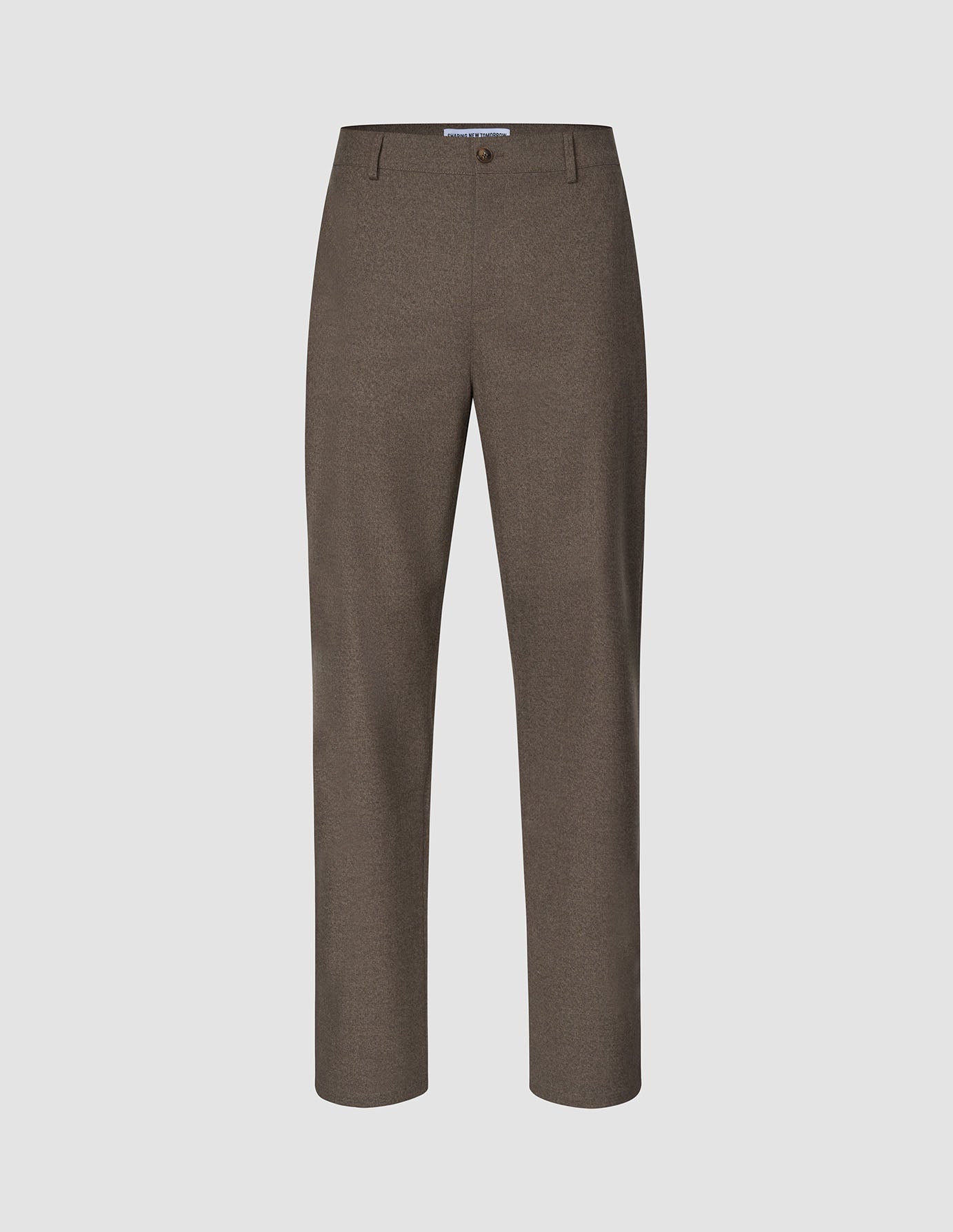 Atelier Pants Relaxed Dark Beige: relaxed-fit trousers in dark beige heavyweight broken twill, featuring a button closure and belt loops.