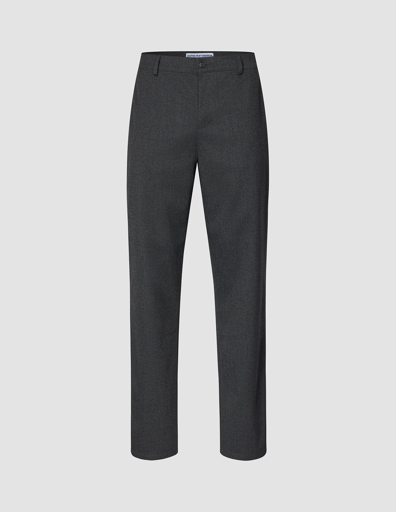 Atelier Pants Relaxed Dark Grey trousers in a relaxed fit of dark grey heavyweight broken twill, featuring a button closure and a waistband with belt loops.
