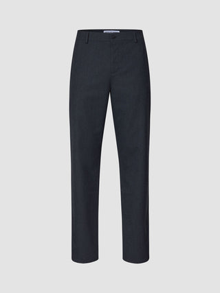 Atelier Pants Relaxed Dark Navy trousers in a relaxed fit and heavyweight broken twill, featuring a button closure and belt loops.