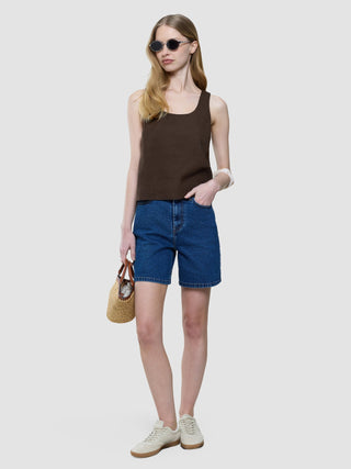Women Classic Denim Shorts Medium Blue