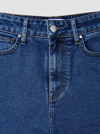Women Classic Denim Shorts Medium Blue