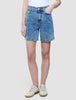 Women Classic Denim Shorts Snow Blue Wash