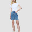 Women Classic Denim Shorts Snow Blue Wash
