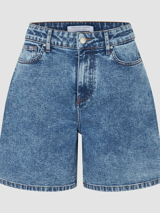 Women Classic Denim Shorts Snow Blue Wash
