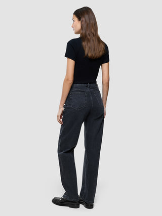 Jeans Straight Washed Black