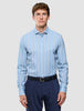 Classic Shirt Light Blue Herringbone Regular
