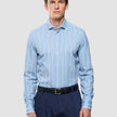 Classic Shirt Light Blue Herringbone Slim