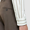 Classic Shirt Sand Herringbone Stripes Regular