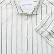 Classic Shirt Sand Herringbone Stripes Slim