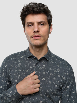 Classic Shirt Grey Floral Regular