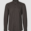 Classic Shirt Brown Pinstripes Regular