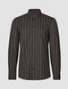 Classic Shirt Brown Pinstripes Slim