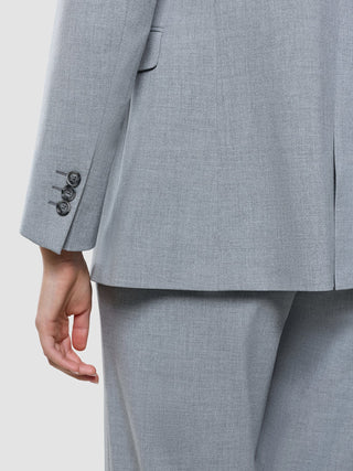 Women Ease Blazer Steel Melange