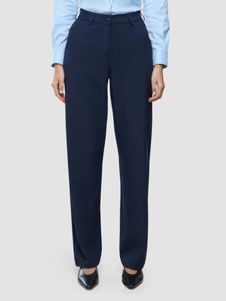 Women Ease Pants Straight Blue Nights
