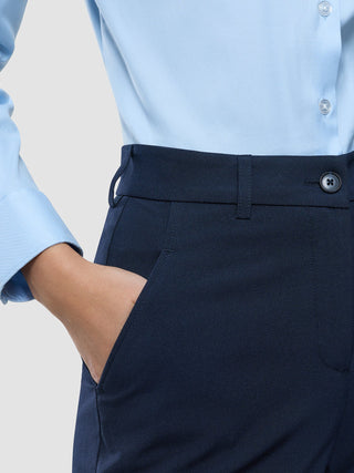 Women Ease Pants Straight Blue Nights