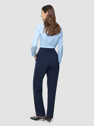 Women Ease Pants Straight Blue Nights