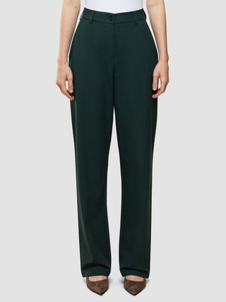 Women Ease Pants Straight Evergreen