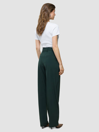Women Ease Pants Straight Evergreen
