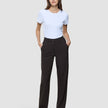 Women Ease Pants Straight Mocha Melange