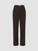 Women Ease Pants Straight Mocha Melange