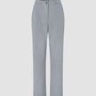 Women Ease Pants Straight Steel Melange