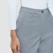 Women Ease Pants Straight Steel Melange
