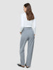 Women Ease Pants Straight Steel Melange