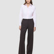 Women Ease Pants Wide Mocha Melange