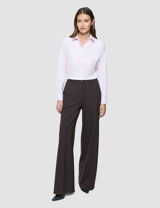 Women Ease Pants Wide Mocha Melange