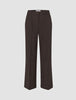 Women Ease Pants Wide Mocha Melange