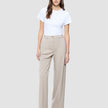 Women Ease Pants Wide Vanilla Melange