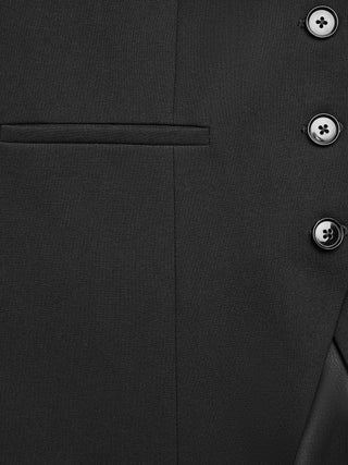 Women Ease Long Vest Black