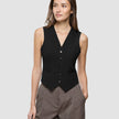 Women Ease Short Vest Black