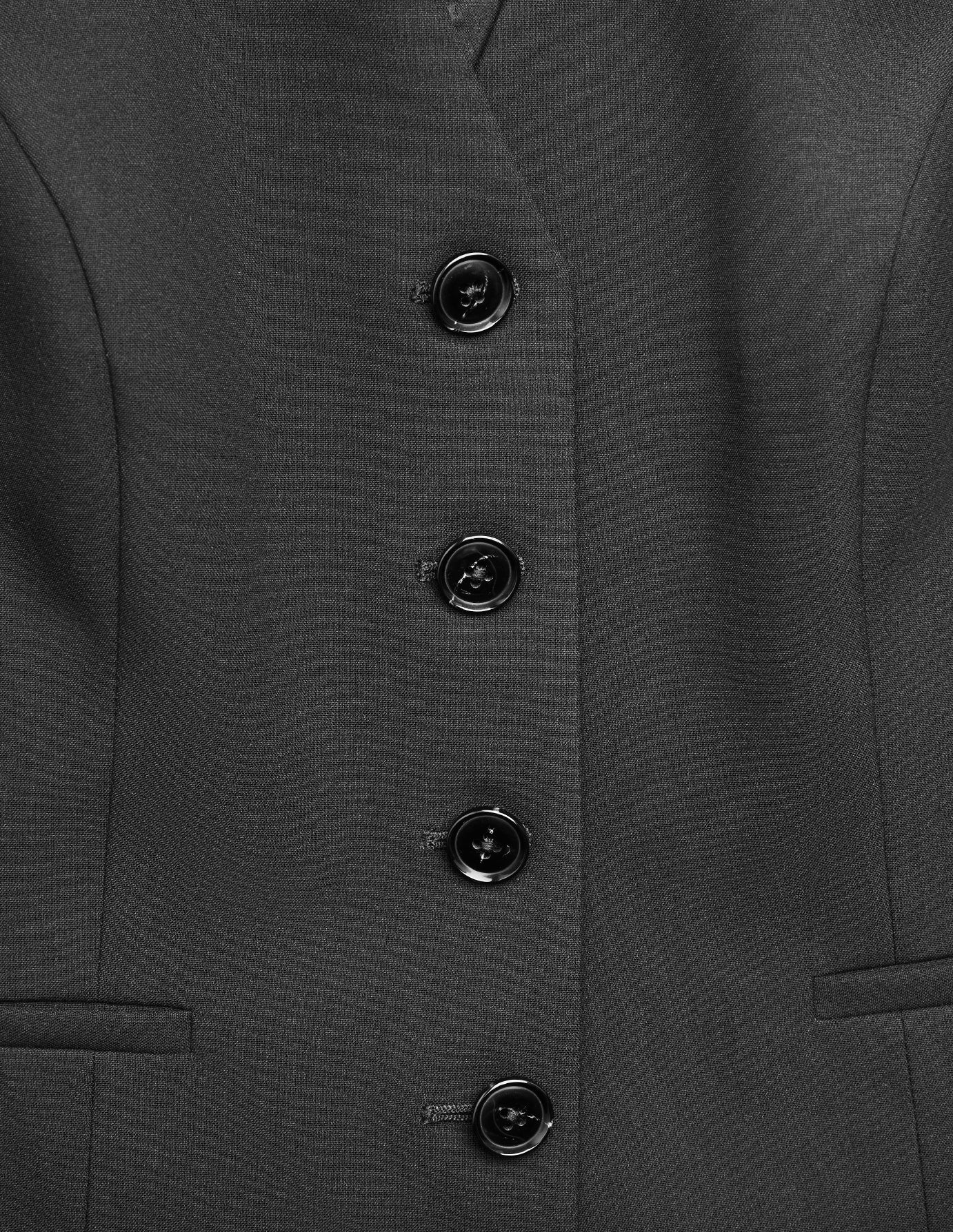 Women Ease Short Vest Black