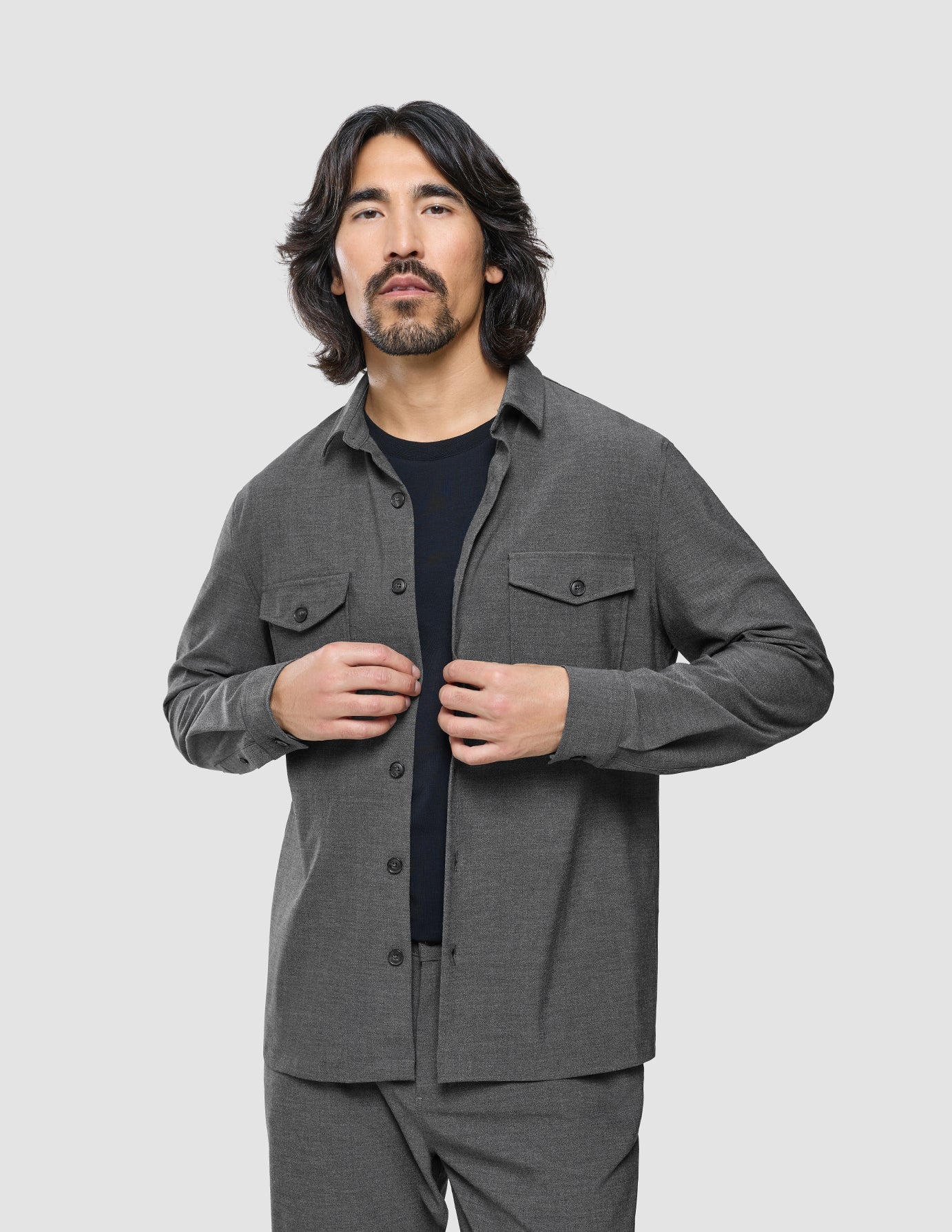 Ease Overshirt Dark Grey