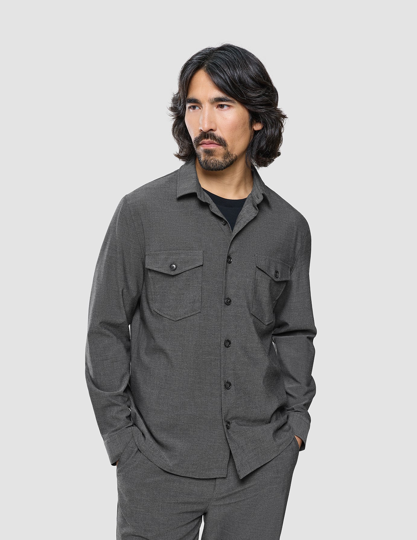 Ease Overshirt Dark Grey