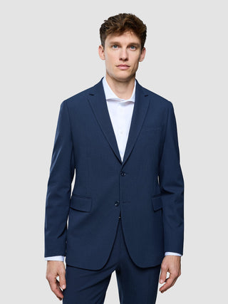 Essential Blazer Slim Navy Checks