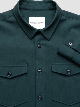 Essential Overshirt Pine Green