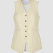Women Essential Long Vest Misty Yellow