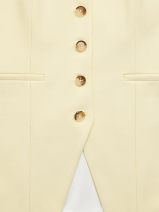 Women Essential Long Vest Misty Yellow